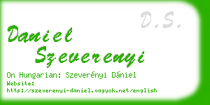 daniel szeverenyi business card